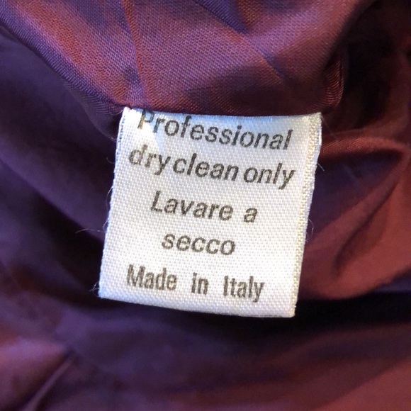 ❤️RARE Salvatore Ferragamo Firenze Vintage Peplum burgundy wool cashmere jacket - Picture 9 of 12